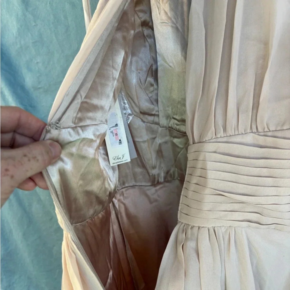 NWT Eliza J Halter Neck Sleeveless Chiffon Gown Dress Size 10 - Picture 5 of 11